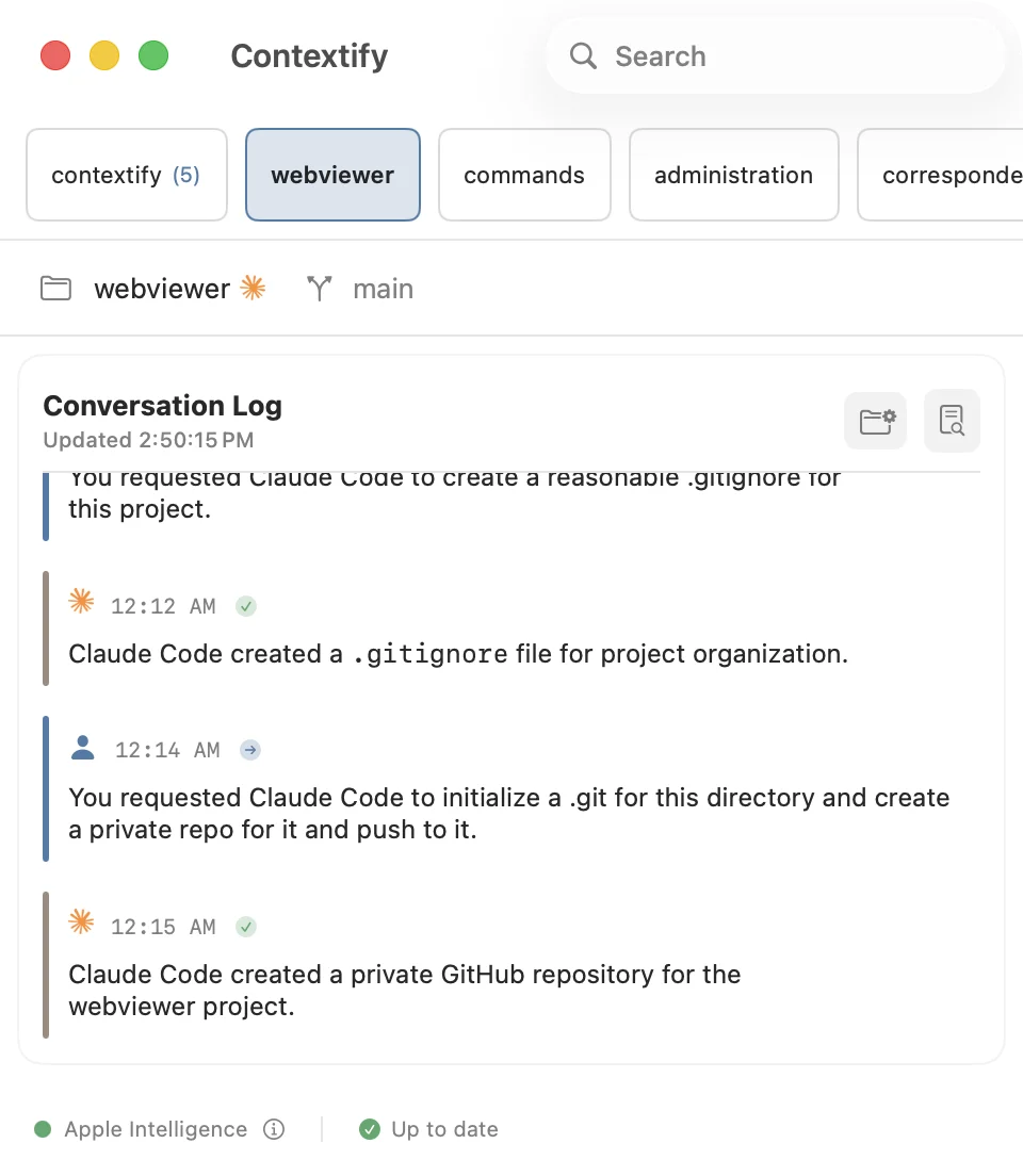 Contextify app screenshot