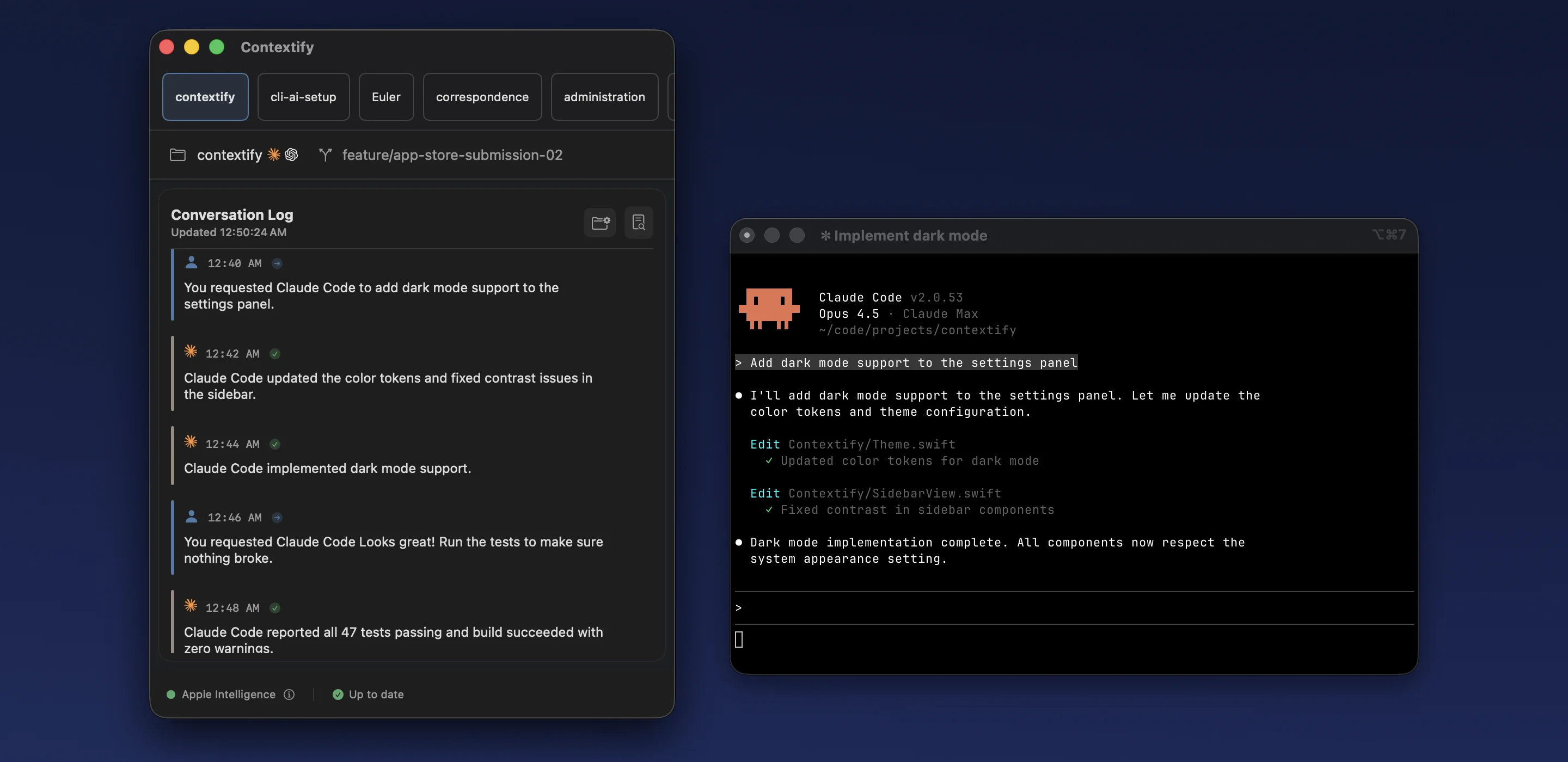 Real-time conversation timeline